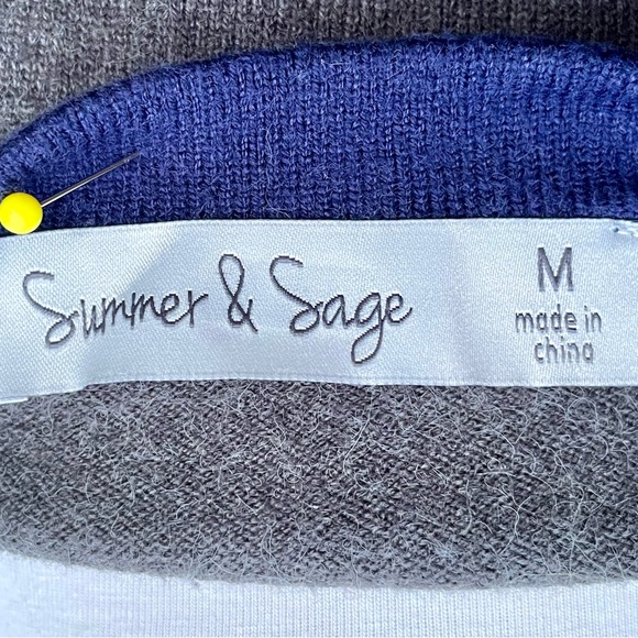 Summer & Sage Color Block Sweater Size Medium - Picture 6 of 8